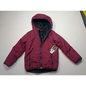 Mick Mack Boys Maroon Plush Lined Hooded Jacket - 3T NWT
